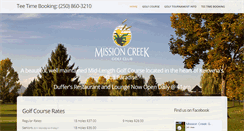 Desktop Screenshot of missioncreekgolfclub.com