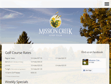 Tablet Screenshot of missioncreekgolfclub.com